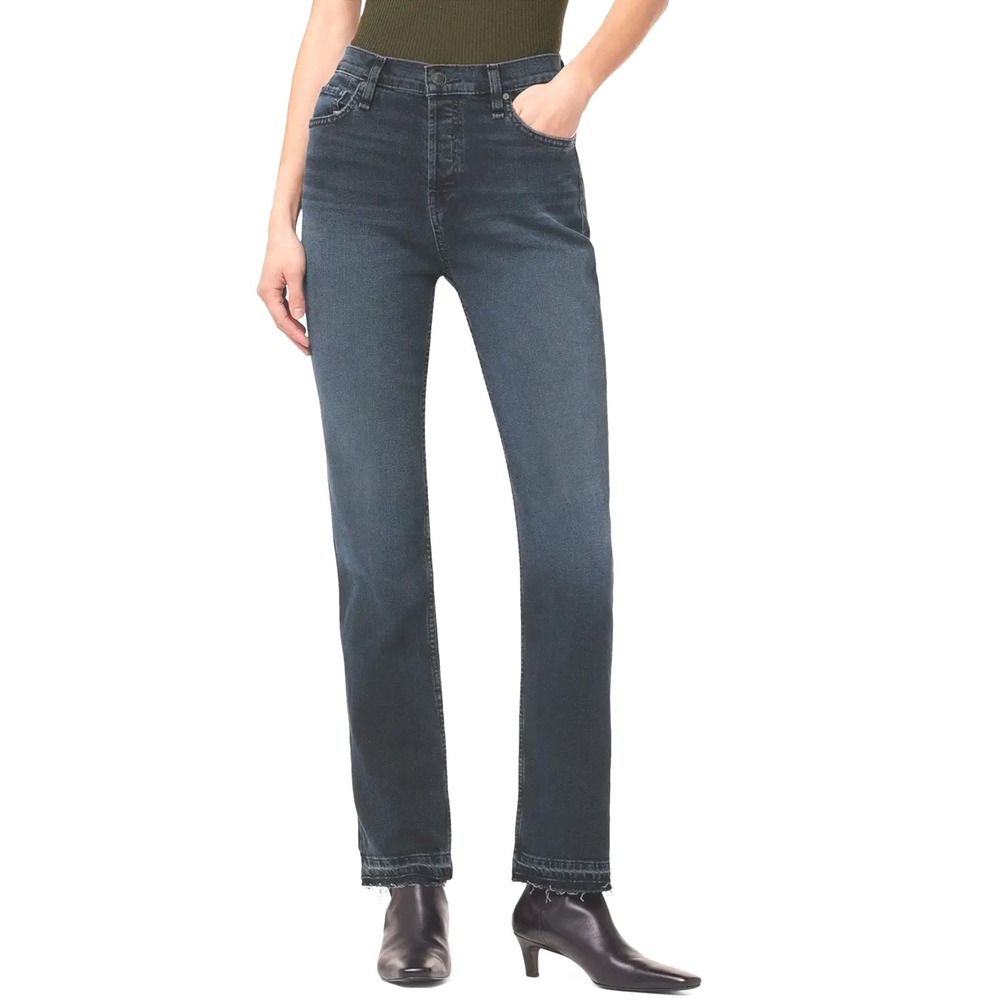 Hudson Holly High Rise Straight Ankle Jeans Basin Wash Womens 25